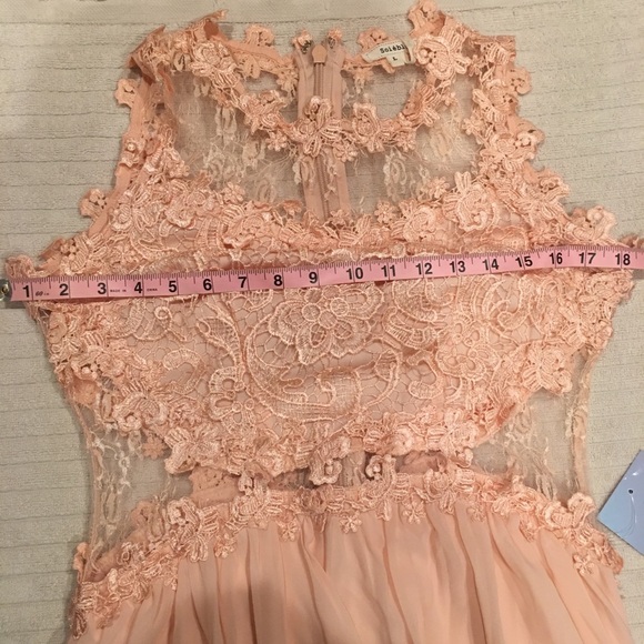 Blush floor-length floral lace dress - Picture 8 of 8